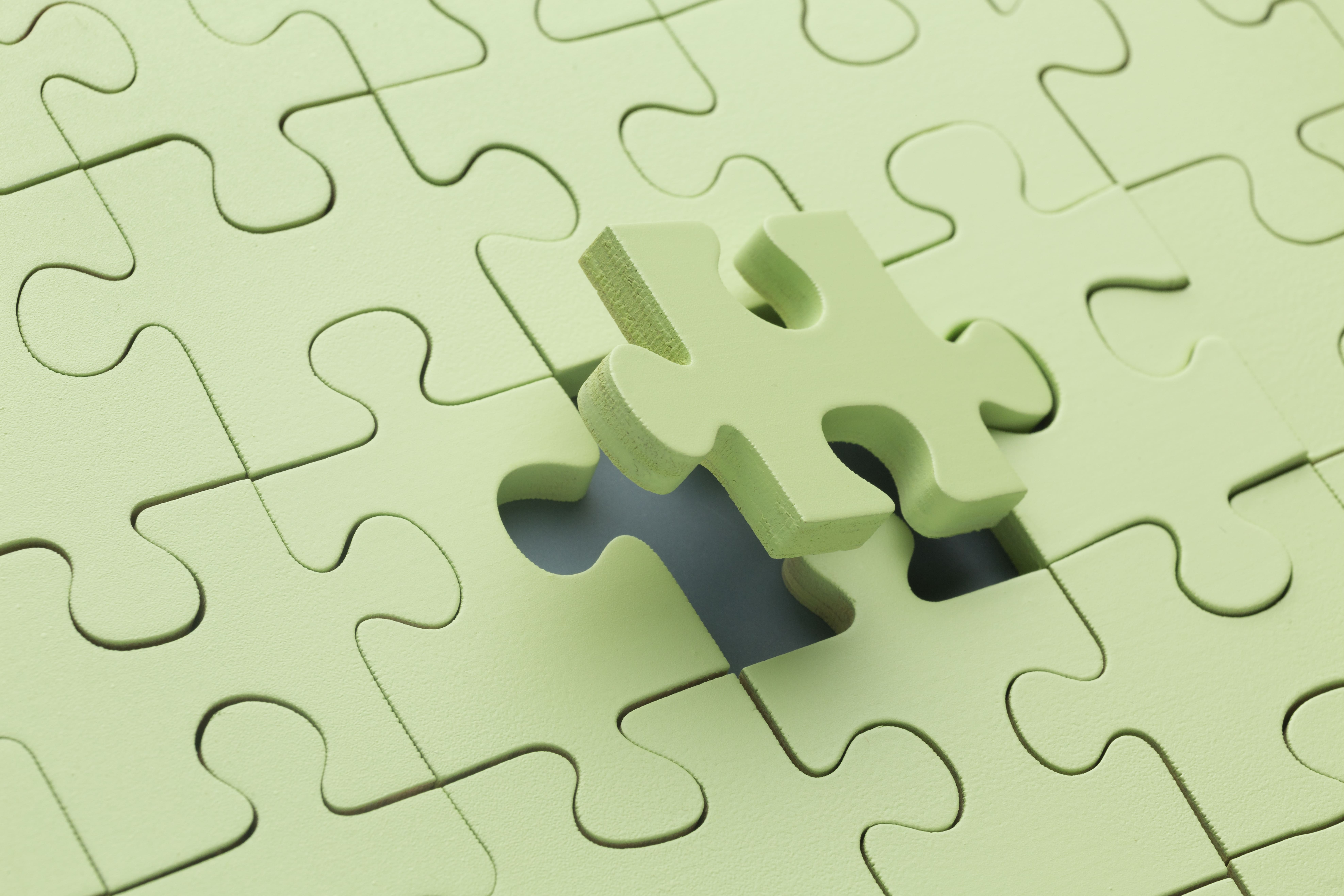Puzzle pieces coming together